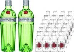 2 Tanqueray 10 Gin 0,7 Liter Mit 24x Goldberg Yuzu