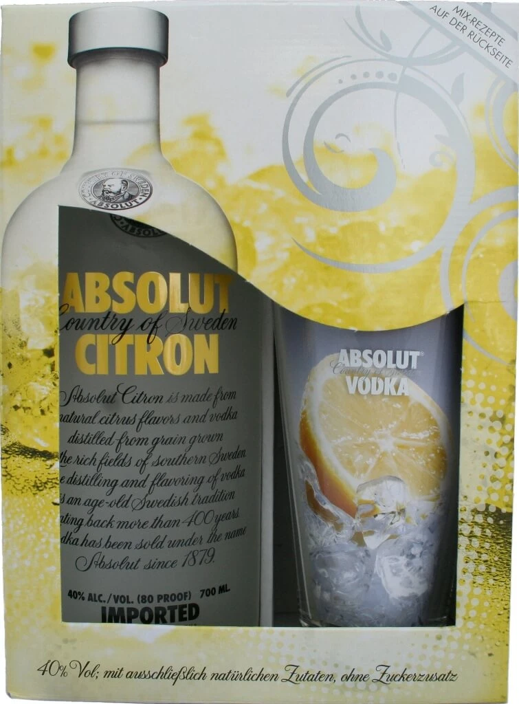 Absolut Vodka Gift Pack Citron 3 Absolut Vodka Gift Pack Citron