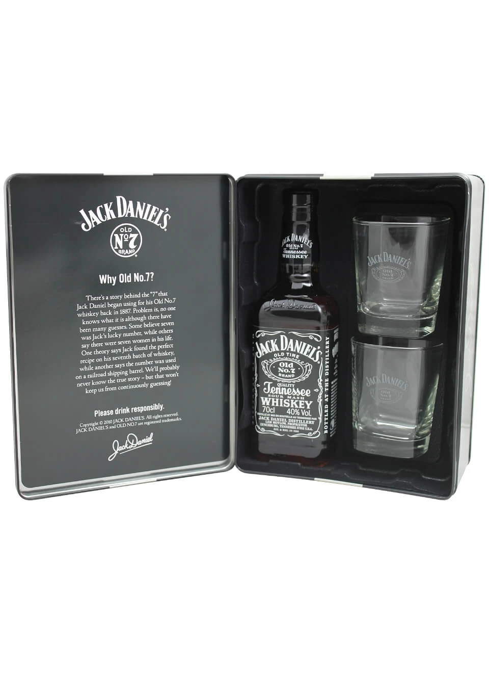 Jack Daniels Whiskey Black 0,7 Liter Mit 2 Gläser 3 Jack Daniels Whiskey Black 0,7 Liter Mit 2 Gläser