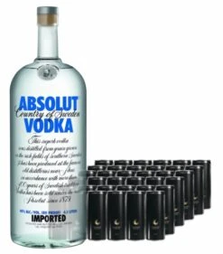 Absolut Vodka 3 Liter & Schwarze Dose (36 Stk.)