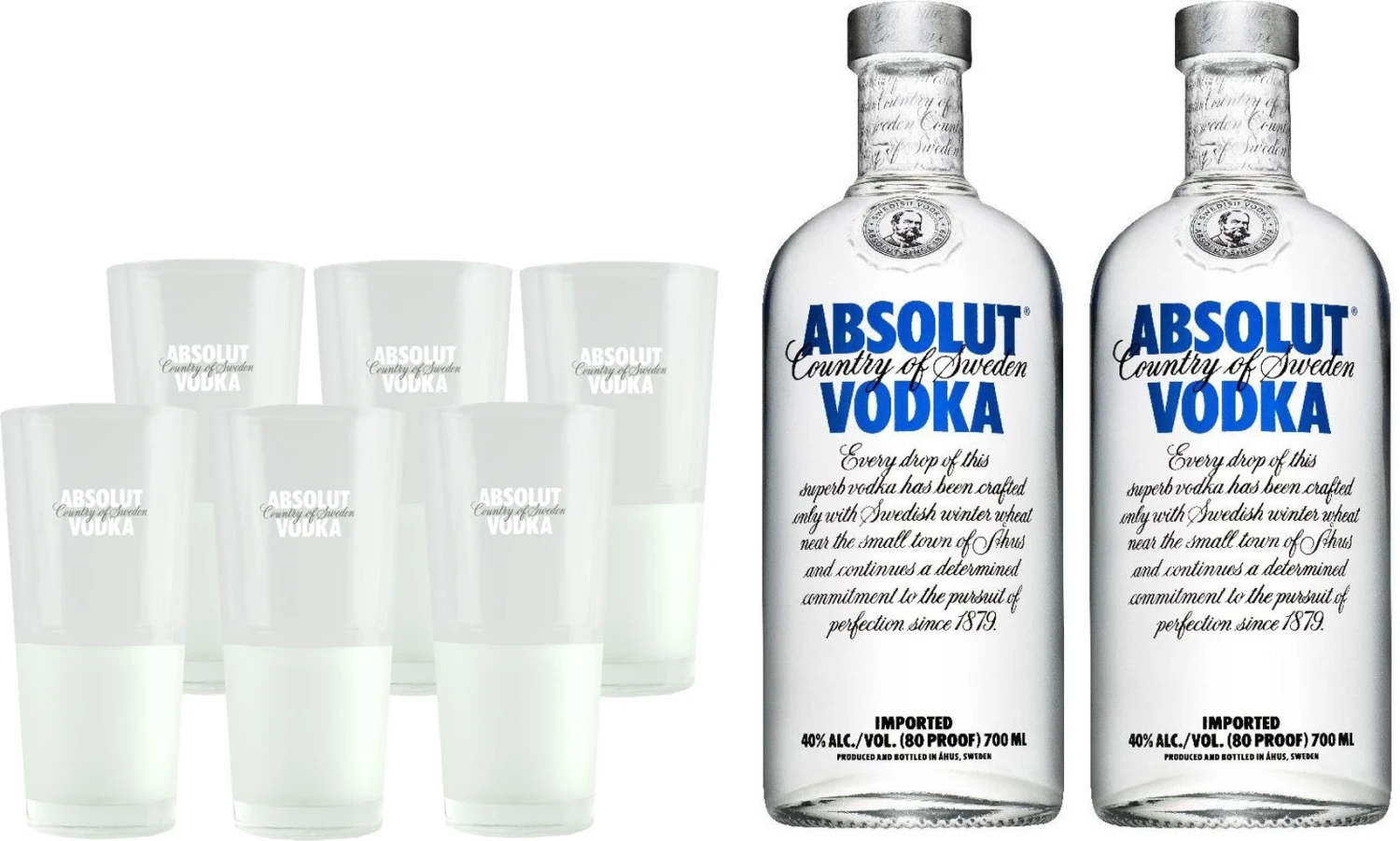 Absolut Vodka Gläser Set 3 Absolut Vodka Gläser Set
