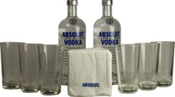 Absolut Vodka Set Mit Grcic Gläsern Und Servietten