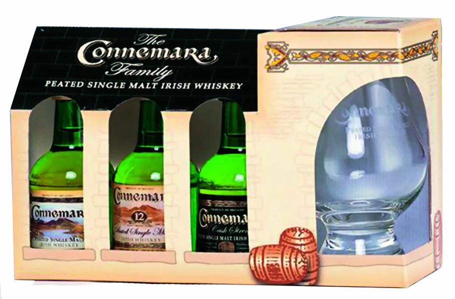 Connemara Whiskey Probierset 0,15 Liter Mit Tastingglas 3 Connemara Whiskey Probierset 0,15 Liter Mit Tastingglas