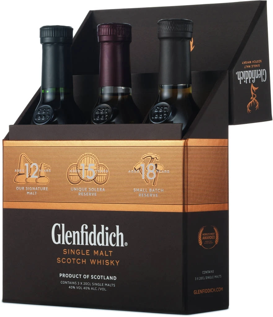 Glenfiddich Whisky Tasting Selection 0,6 Liter 3 Glenfiddich Whisky Tasting Selection 0,6 Liter
