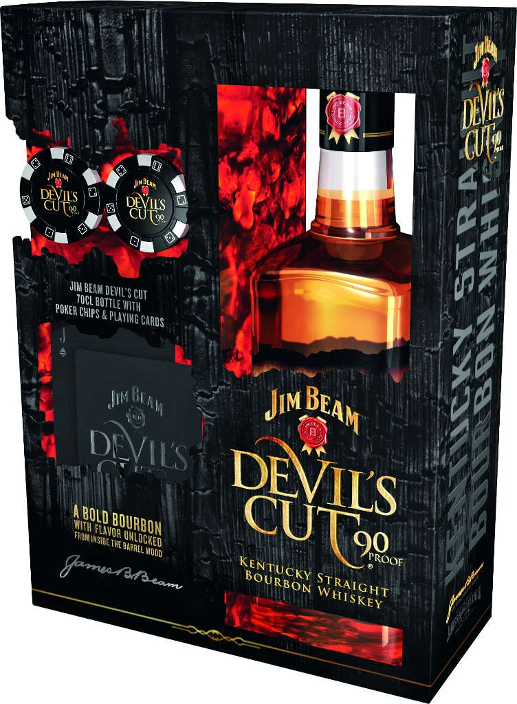 Jim Beam Devils Cut 0,7 Liter In Geschenkpackung Mit Pokerset 3 Jim Beam Devils Cut 0,7 Liter In Geschenkpackung Mit Pokerset