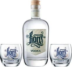 Lions Vodka 0,7 Liter - Gläser Set