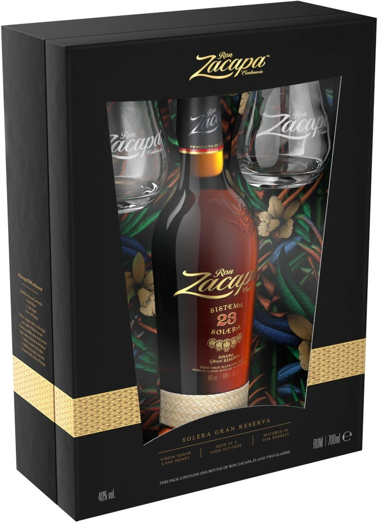 Ron Zacapa Solera 23 0,7l Mit Zwei Gläsern 3 Ron Zacapa Solera 23 0,7l Mit Zwei Gläsern