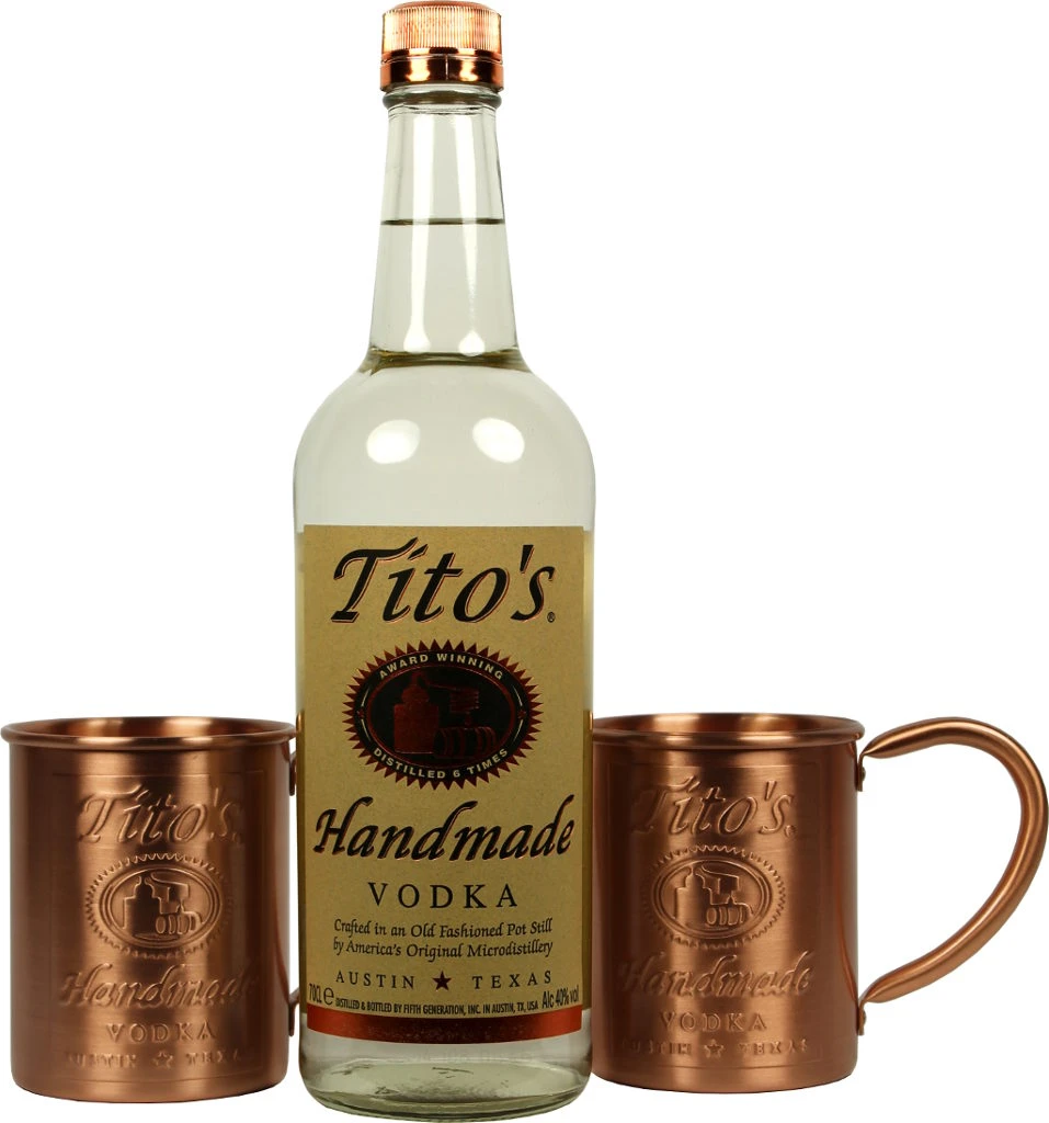 Titos Vodka 0,7 Liter Zinnbecher Set 3 Titos Vodka 0,7 Liter Zinnbecher Set