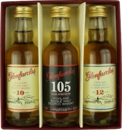 Glenfarclas Whisky Collection 10 Jahre / 12 Jahre / 105 Proof 3x 0,05 Liter
